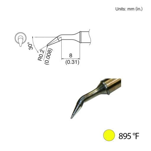 T31-00JL02 Angled Tip, 895°F / 480°C