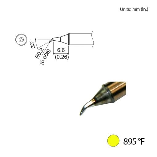 T31-00JS02 Angled Tip, 895°F / 480°C