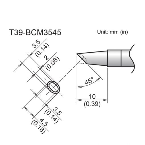 T39-BCM3545 Bevel Tip
